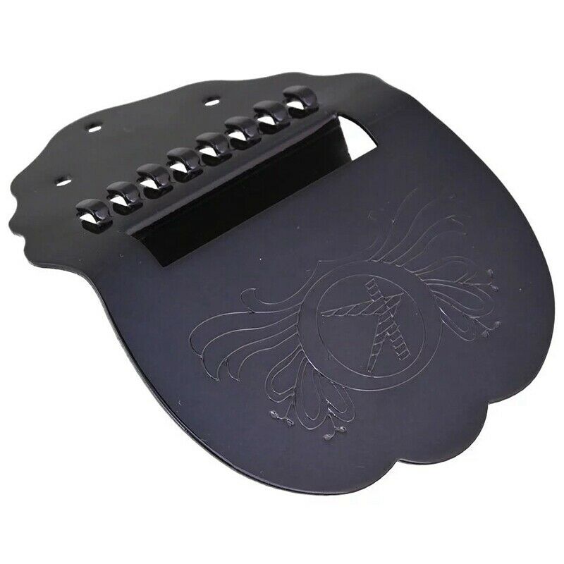 1 Pcs Black Mandolin Cable Pull Board Flower Pattern Design Mandolin Tailpi