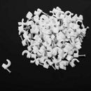 5mm Diameter Cable Wire Clips Fastener w Fixing Nails 100Pcs White Y9O1