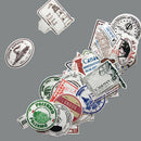 60pcs/lot Retro traveling boarding pass air tickets creative suitcase stickeME