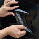2PCS Car Decorative Side Vent Air Flow Fender Intake Stickers Black D4Q1
