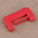 Red Auto Car Seat Belt Adjuster Safety Buckle Anti-Scratch Protection Soft Case