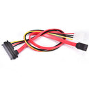 SATA Combo 15 Pin Power and 7 pin Data Cable 4 pin Molex to Serial ATA Lead ME
