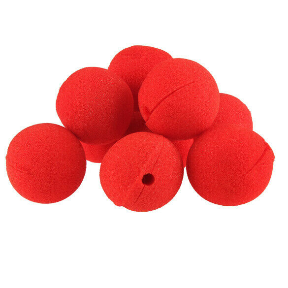 10 PCS Party Sponge Ball Red Clown Magic Nose for Halloween Masquerade Ball A