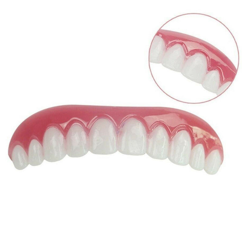 2x Top + Bottom Veneers False Teeth Snap On Smile Denture Dental