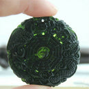 Natural Black Green Jade Taiji Yin Yang Dragon Phoenix Amulet Pendant Gifts