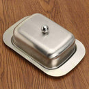Stainless Steel Butter Dish Box Holder Kitchen Fridge S1H2 FG with Storage A1Z5