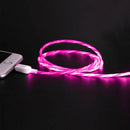 Luminous Streamer Micro-USB Fast Charging Data Cable For Android Z Pink K9E5