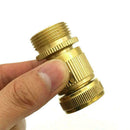 3/4" Garden Water Hose Quick Connector Fit Brass Male Female Connect Acc H7Y1