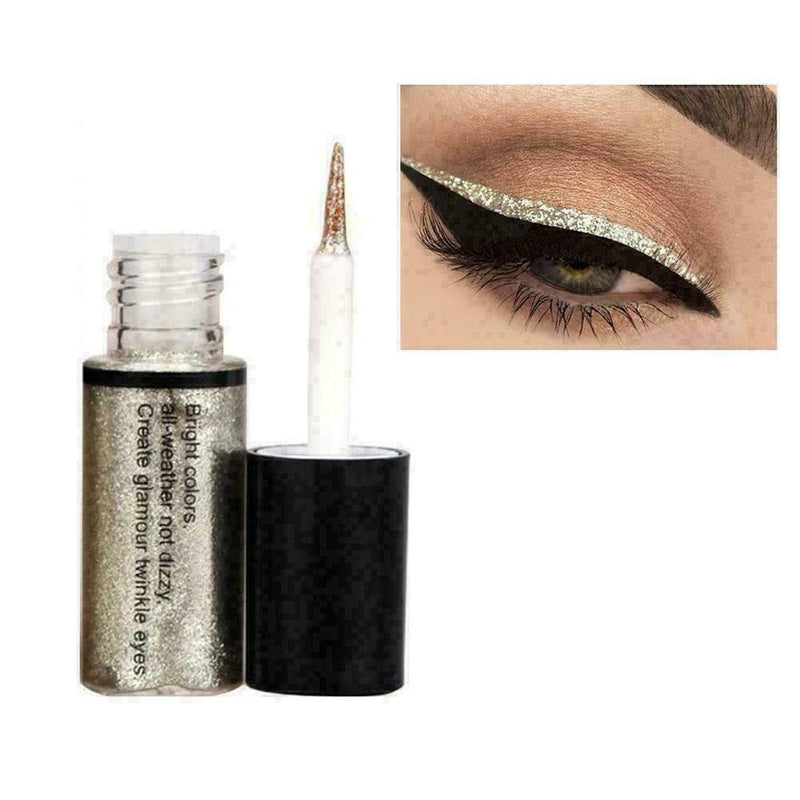10pcs/set Glitter Eyeshadow Waterproof Liquid Eyeliner Waterproof Long Last I0L6
