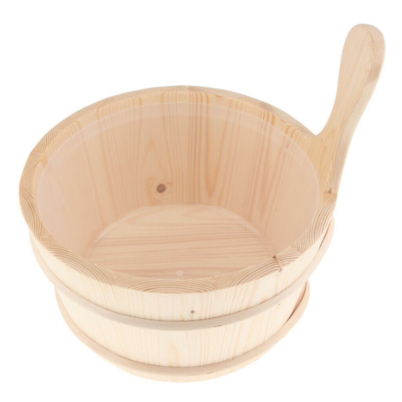 Sauna bucket - Pine, 4 Litre - Wooden inner bucket - Handmade