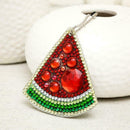 5pcs Fruits Key Strap Charm Ring Keyring Food Sample Pear Orange Gift