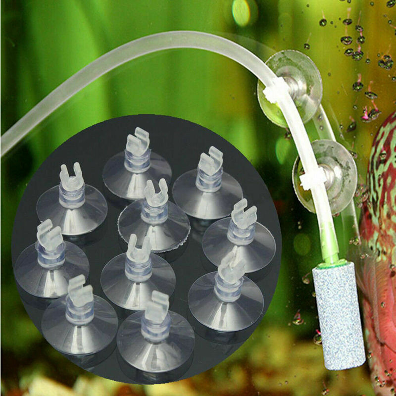 10pcs Aquarium Fish Tank Suction Cup Sucker Holders Fr Air Line Tube Hose Pump