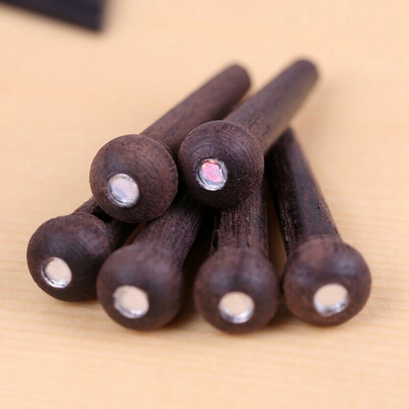 6pcs Rosewood Guitar Bridge Pins End Pin Set