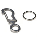 Stainless Steel Keychain Keyring EDC Outdoor Multifunction Pocket Tool Fin BX