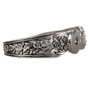 1PC Snap Bracelet Fit Snap Button Carve Flower Magnetic Tube Bar Clasp 19cm