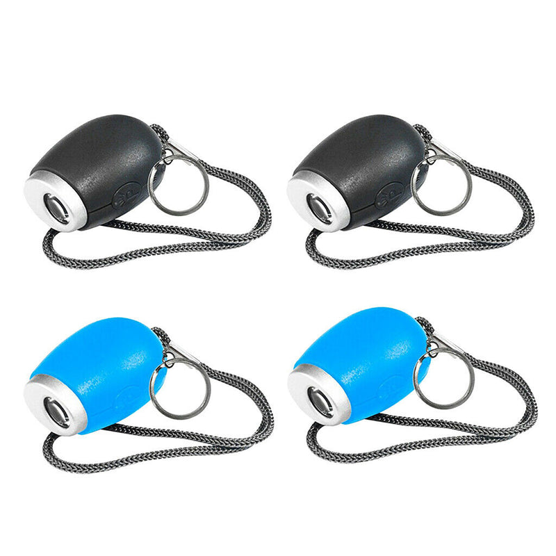 4x Portable Mini Digital Projection Clock Red Light Keychain Blue & Gray