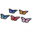 5X newest butterfly patches sew iron on embroidered badge fabric clothing M&
