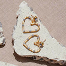 Women Fashion Rhinestone Hollow Heart Dangle Ear Stud Earrings Jewelry Intriguin