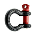 2T Bow Shackle Front Rear Bumper Tow Hook with Red Isolators Silencer Clevis