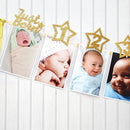 baby growth record 1-12 mouth photo ribbon banner for 1st birthday party   O Gw