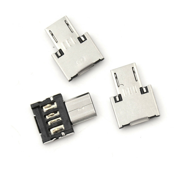 3Pcs Micro USB Male to USB Female OTG Flash Drive Adapters Converter For Phone &