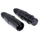 1pair Male Female 3-Pin XLR Microphone Audio Cable Cannon Plug ConnectorsAT3C