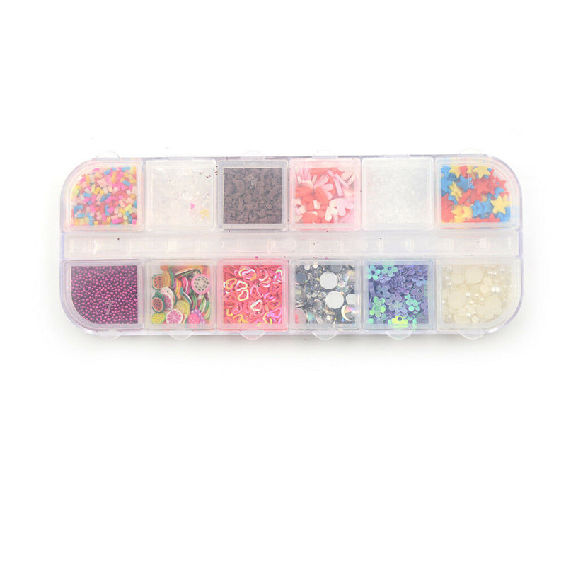 Add 12 kinds fruit pattern of slime DIY Slime Education CraftMudAntistress toyJR