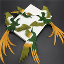 1set Phoenix Bird Iron on Embroidery lace Cloth Paste Fabric Applique Patch DIY!