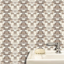 18pcs Tiles Wall Stickers Waterproof Bathroom Kitchen Wallpaper (15x15cm)