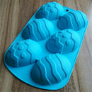 6 Cavity Easter Egg Shaped Bakeware Mold Dessert Silicone Cake Baking ToolsFD