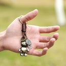 Keychain Leather Alloy + Leather GOGOU PK-K72 Bear 11 * 3 * 2.5 cm 41 g Cin