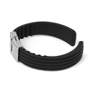 Silicone Rubber Diver's Watch Strap Band Deployment Buckle Waterproof Sport 16mm