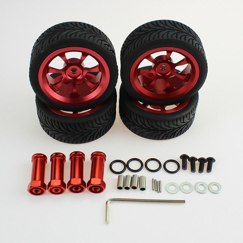 4-pack 52mm Upgrade Wheel Rim Wheel Hubs Tires RC Car Accessory fits for 1:14