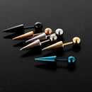 6pcs Mixed Color 16G Stainless Steel Barbell Ear Studs Earring Piercing