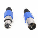 5 Pair Metal Female/Male XLR 3-Pin Jack Socket Plug Audio Connector