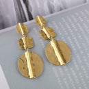 Punk Street Simple Women Zinc Alloy Irregular Geometric Long Drop Earrings A