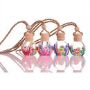 1Pc Empty Glass Colorful Bottle Car Hanging Perfume Bottle Home Ornament JfJ Gw