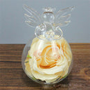 Set of 2Cute Clear Glass Angel Shape Flower Plant Hanging Vase Wedding Deco L9M5
