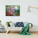 Painting By Numbers Kit DIY Canvas Oil Art Picture WallDecor (Pink Flowers)
