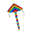 Colorful Rainbow Funny Children Triangle Kite Outdoor Sports Beach Fly Toys Gift