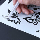 DIY Butterfly Ruler Template Photo Album Hollow Stencils Decor Drawing Tool