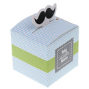 50 x paper gift box - mustache - gift box - folding packaging - guest gift - for