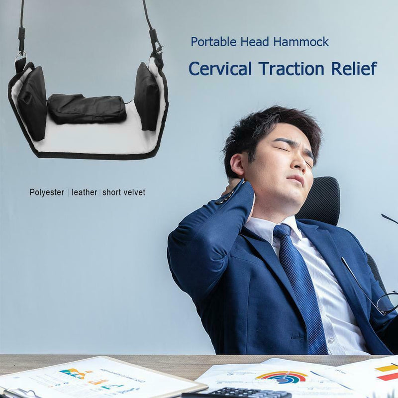 Portable Head Neck Traction Massager for Cervical Posture Alignment Support A