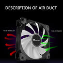 Jonsbo FR502 12cm Desktop Chassis Lighting Fan 3 Pin+4 Pin PC Case Cooler A
