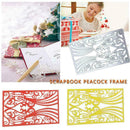 Peacock Frame Metal Cutting Dies Stencils For DIY Scrapbooking Craft Z4X1
