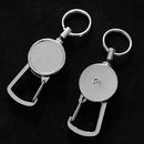 2.5cm Metal Safety Anti-Lost Keychain Rope Retractable Quickdraw Keyring