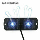 10X Amber/White Car 12 Led Emergency Warning Flash Strobe Light Kit Bar Tru