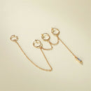 Zircon Long Chain Earring Metal Multi-layer Cartilage Earrings Fashion Jewelry