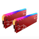 2pcs RGB RAM Heatsink Desktop PC DDR DDR3 DDR4 Memory Heat Spreader (Red) A