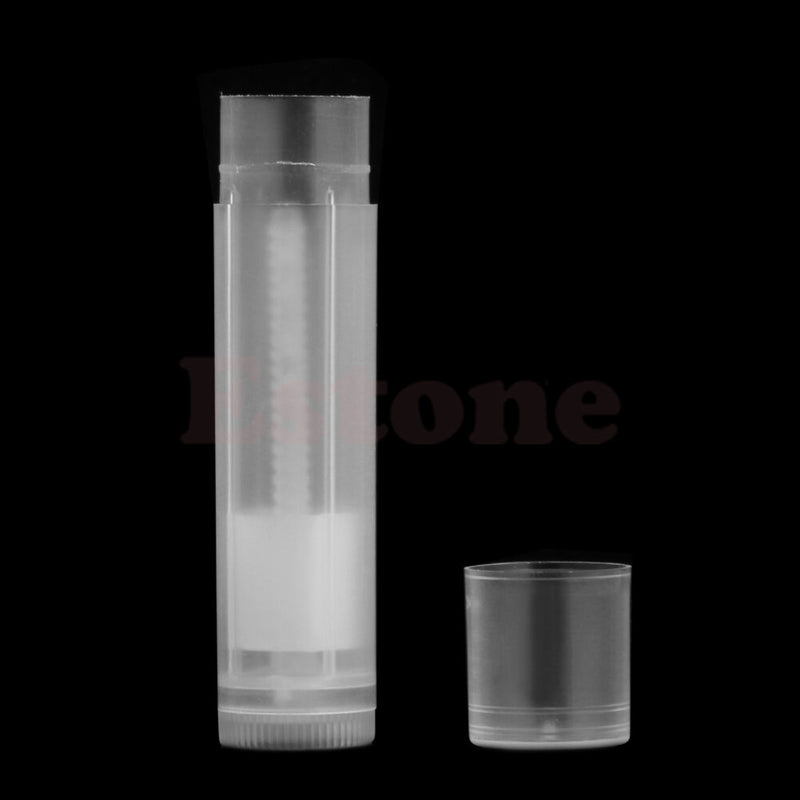 5pcs 5mL Clear Black White Empty Lipstick Lip Balm Container / Case Tube + Caps